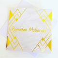 Event Decor: Ramadan Mubarak! Marble Tile Greeting Card (Set of 2)