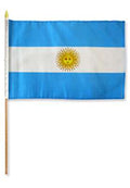 Flag of Argentina: 12 x 18 in Stick Flag