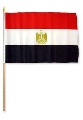 Flag of Egypt: 12 x 18 in Stick Flag