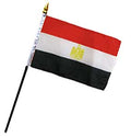 Flag of Egypt : 4 x 6 in. Stick Flag