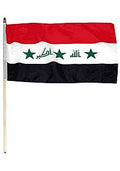 Flag of Iraq: 12 x 18 in. Stick Flag with Takbir