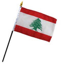 Flag of Lebanon: 4 x 6 in. Stick Flag