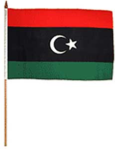 Flag of Libya: 12 x 18 in. Stick Flag