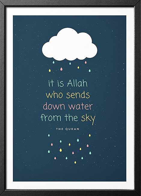 Framed Art Print: Sends Water Down