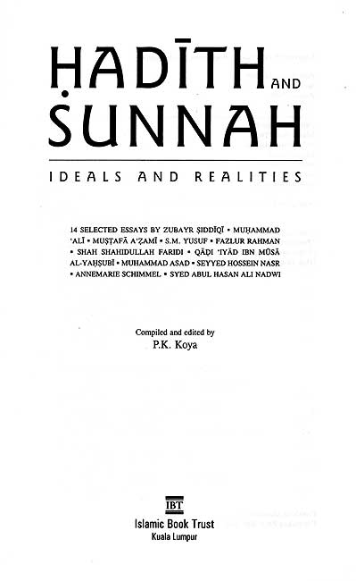 Hadith and Sunnah: Ideals and Realities (image 3)