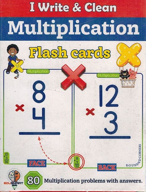 I Write & Clean: 80 Multiplication Flash Cards