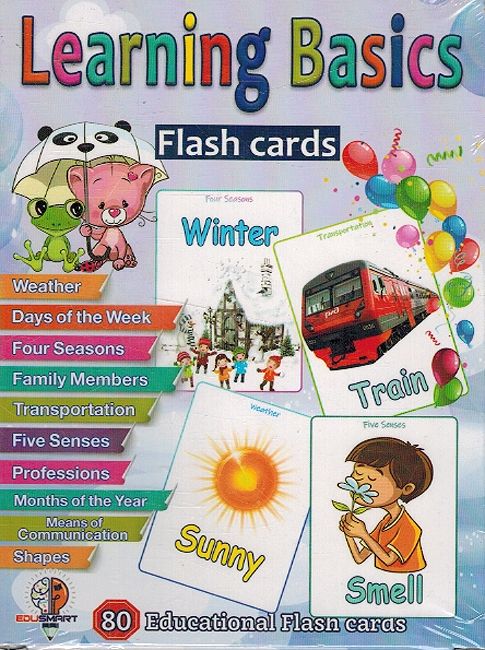 Learning Basics Flash Cards: 80 Educational Flash cards