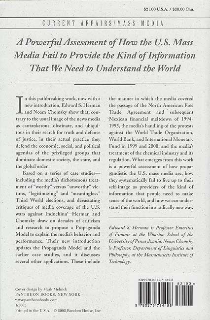 Manufacturing CONSENT ; The Political Economy of the Mass Media (image 2)