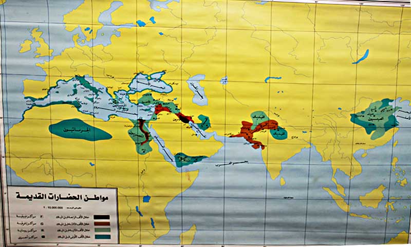 Map: Ancient Empires Hanging Wall Map مواطن الحضارة القديمة
