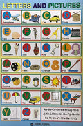 Poster of English Alphabet 2 sided Hard Board (Larger poster)
