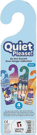 Quiet Please! Pack of 4 Do Not Disturb Signs (Boys)