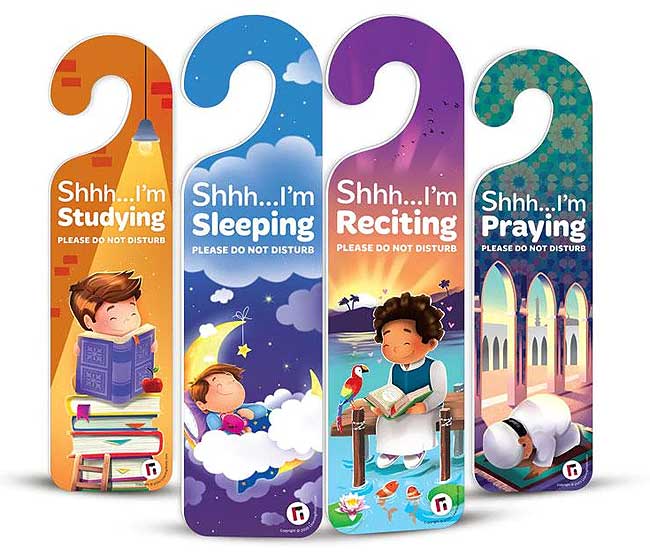 Quiet Please! Pack of 4 Do Not Disturb Signs (Boys) (image 2)