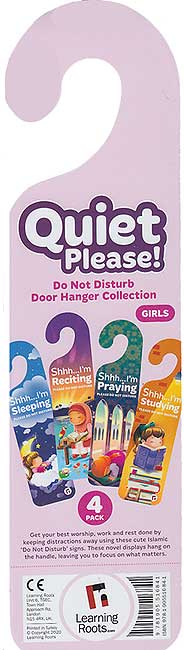 Quiet Please! Pack of 4 Do Not Disturb Signs (Girls)