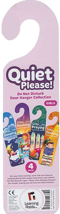 Quiet Please! Pack of 4 Do Not Disturb Signs (Girls)