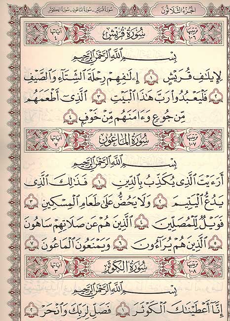 Qur'an Hafs divided XXL 24 x 35 cm 1/30 in case مصحف برواية حفص (image 3)