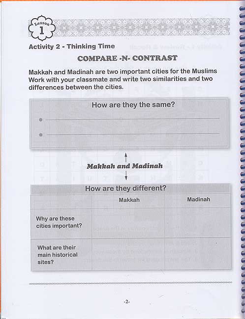 Sirah of Our Prophet (s) Grade 3 (Our Prophet: Madinah) Workbook (image 3)