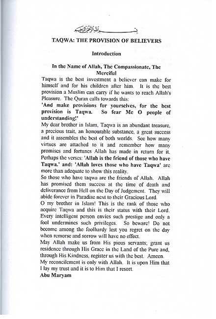 Taqwa: The Provision of Believers (image 3)